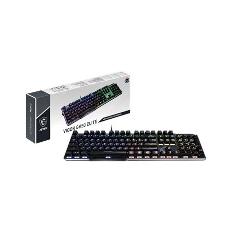 MSI | GK50 Elite | Gaming keyboard | RGB LED light | US | Wired | Black/Silver - 5